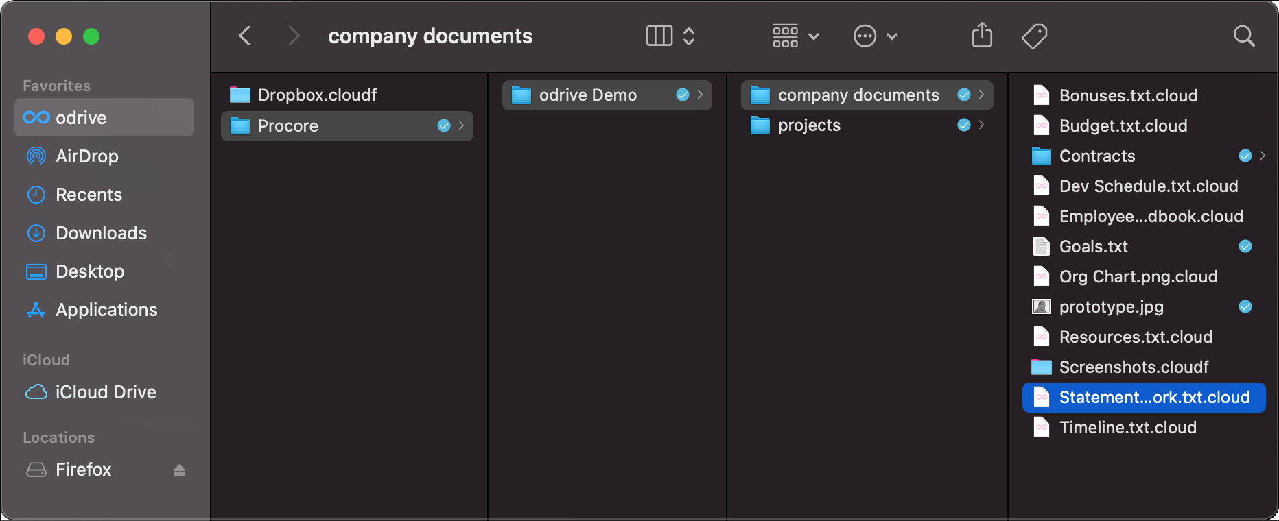Sync Company and Project Documents in Mac Finder